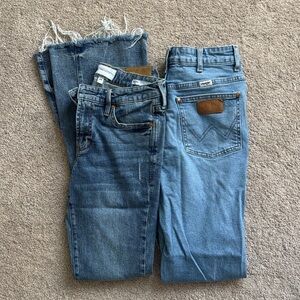 Blue Denim Jeans Set- wrangler and dear John. Size 26